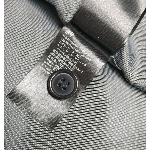 H&M Dress Vest Men US 36R EUR 46 Wool Blend Lined Button Front Black Unisex - Picture 12 of 12